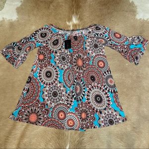 Stylish NWT Boutique Boho Paisley Dress - Size M